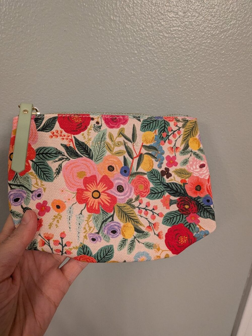 Rifle paper co small zippered pouch in Garden Party - Picture 4 of 4